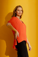 Orange Silky Bondi Top