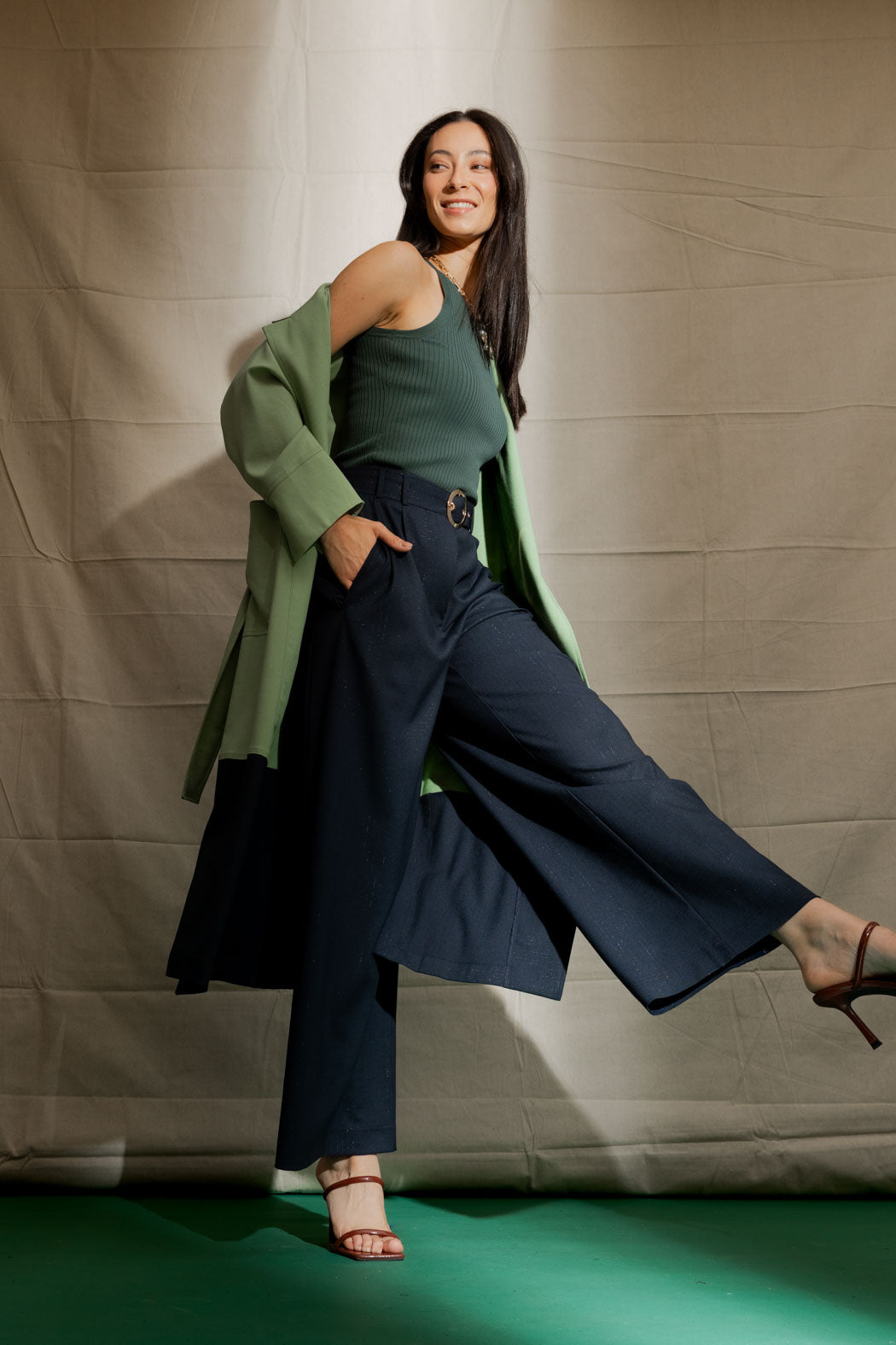 Navy Cleo Pant