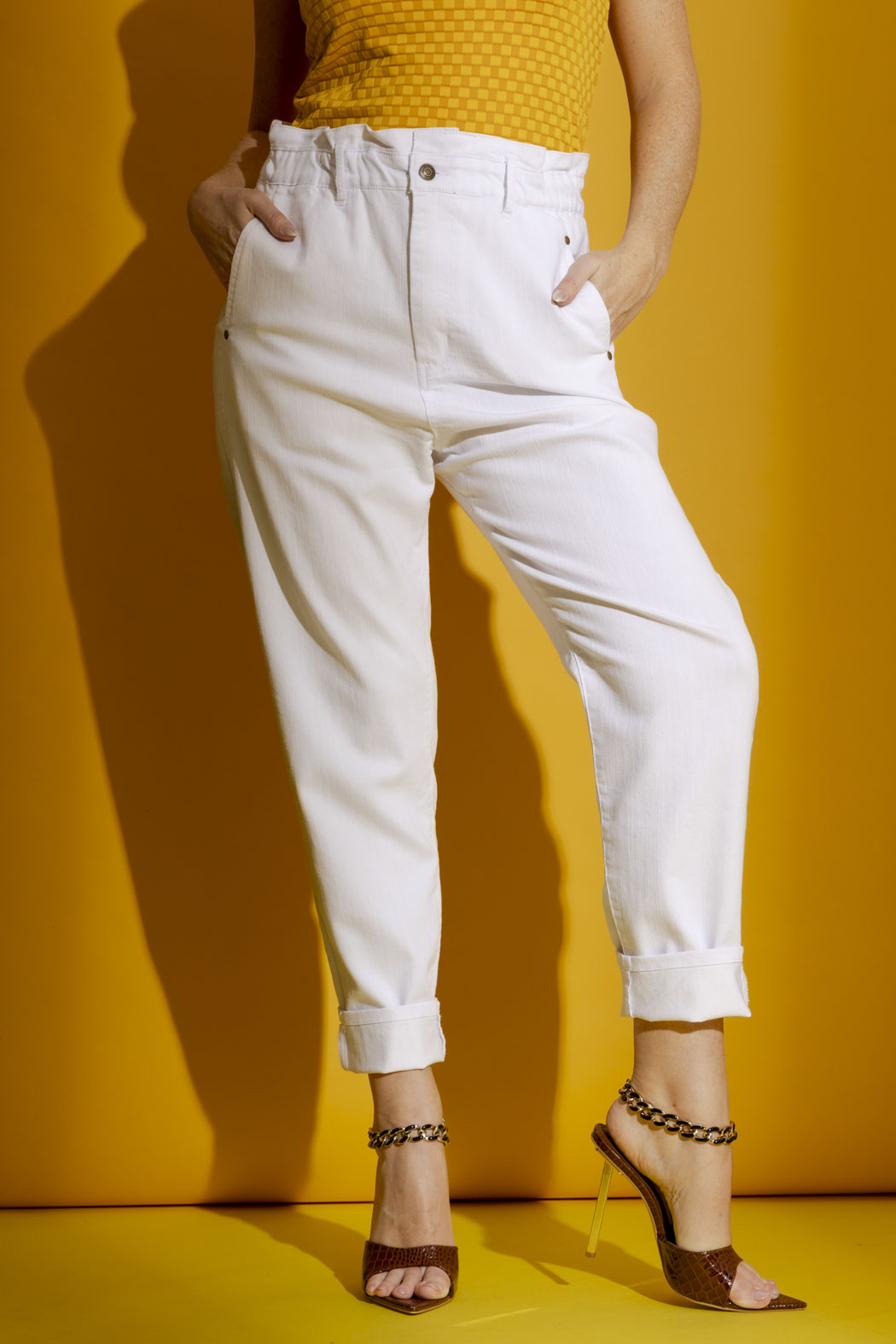 White Paperbag Jean