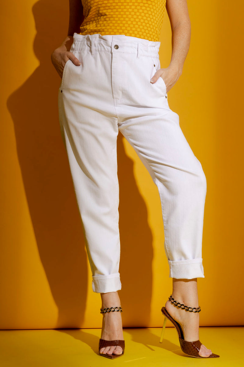 White Paperbag Jean