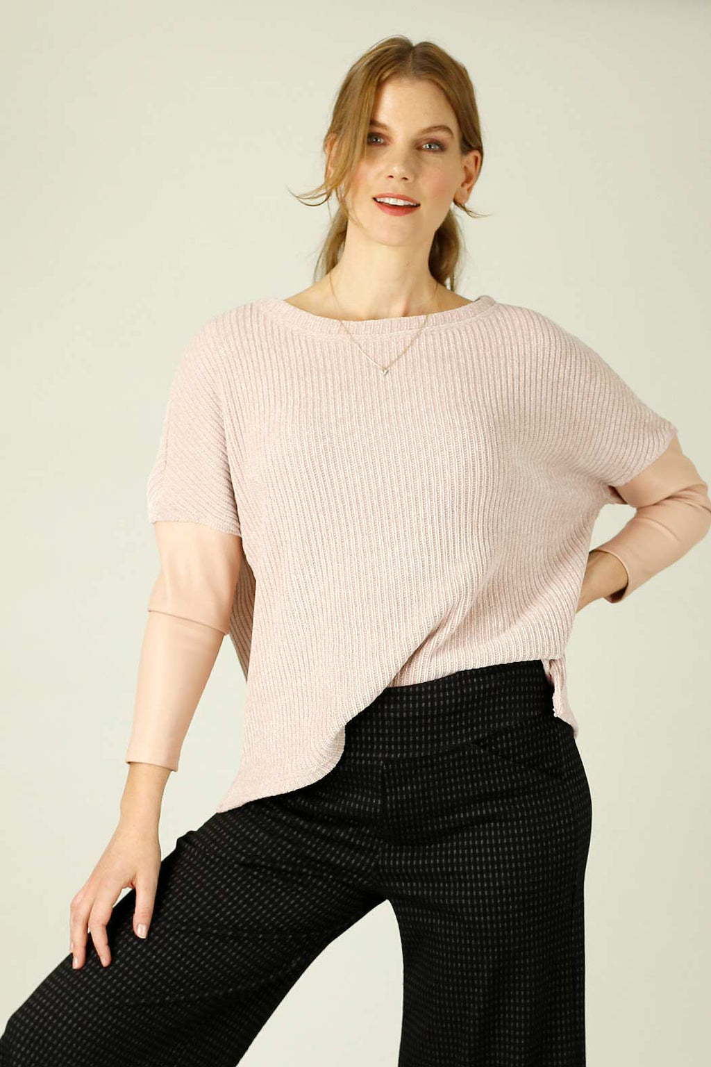 Pink Velour Delta Jumper