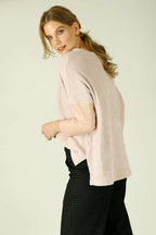 Pink Velour Delta Jumper