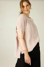 Pink Velour Delta Jumper