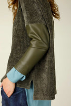 Khaki Velour Delta Jumper - FINAL SALE