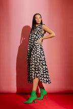 Ivory Hearts Ruffle Maxi Dress