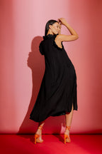 Black Ruffle Maxi Dress