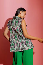 Green / Pink Ruffle Cami