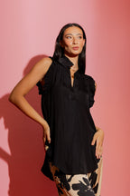 Black Ruffle Blogger Cami