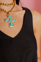 Black Linen Bell Cami