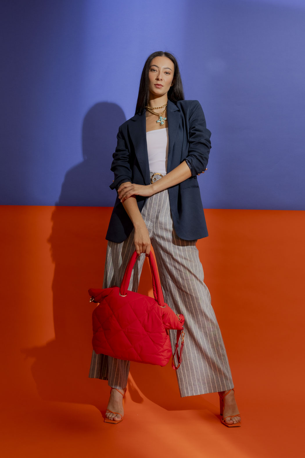 Navy Linen Grandpa Blazer