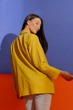 Marigold Linen Grandpa Blazer