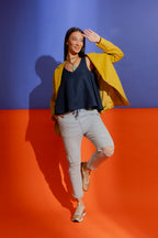 Marigold Linen Grandpa Blazer