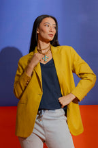 Marigold Linen Grandpa Blazer