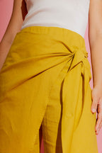 Marigold Linen Sarong Tie Pant