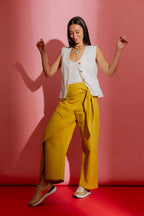 Marigold Linen Sarong Tie Pant