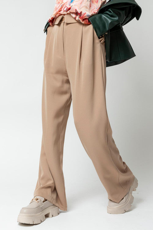 Taupe Paperbag Pants