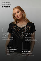 Black Necklace Embellished T-shirt
