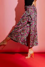 Pink Swirl Knot Front Skirt Pink Swirl
