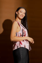 Pink Shapes Tailored Vest Pink Shapes