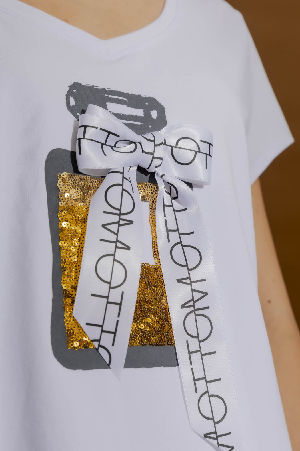 White Perfume Bow T-Shirt