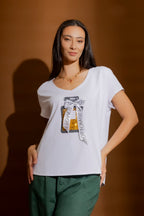 White Perfume Bow T-Shirt