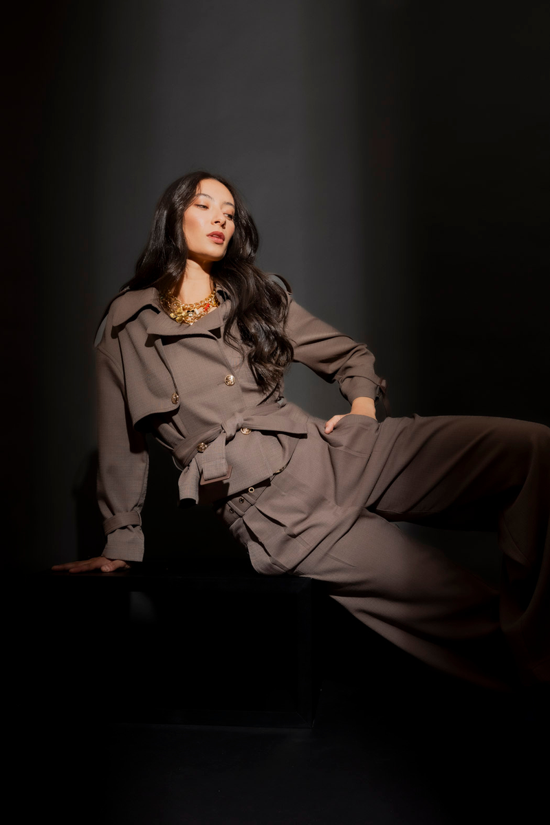 Cocoa Crop Trench Jacket Cocoa S