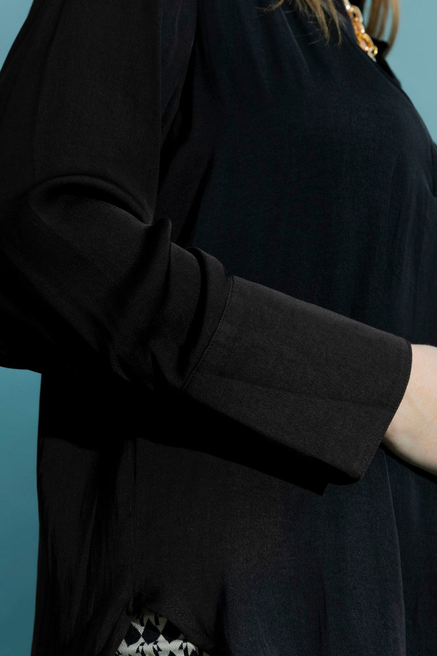 Black Silky Blogger Shirt