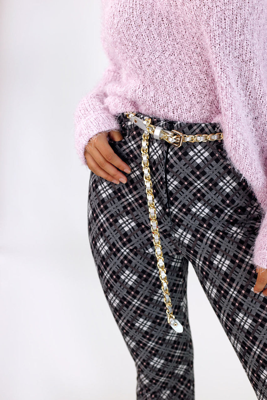 Silver Gold Chain Belt