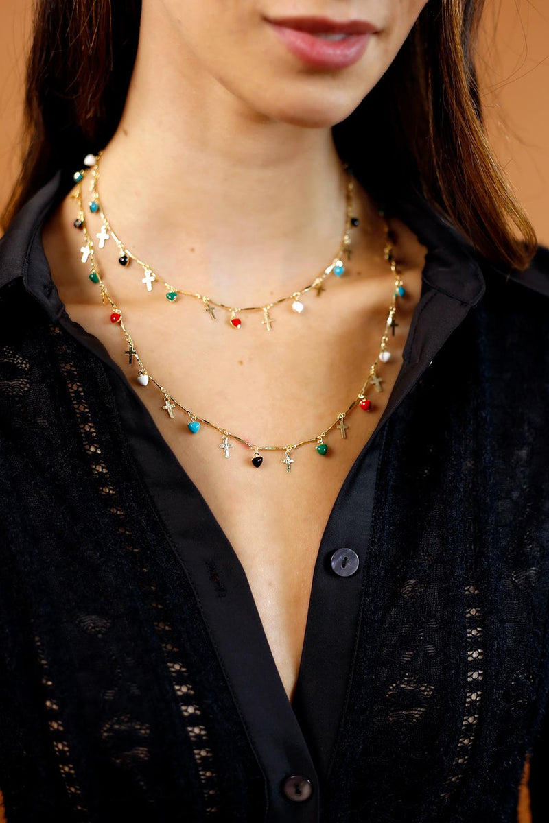 Multi 55cm Charm Necklace