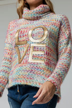 White Speckle Fluffy Love Jumper - Sale