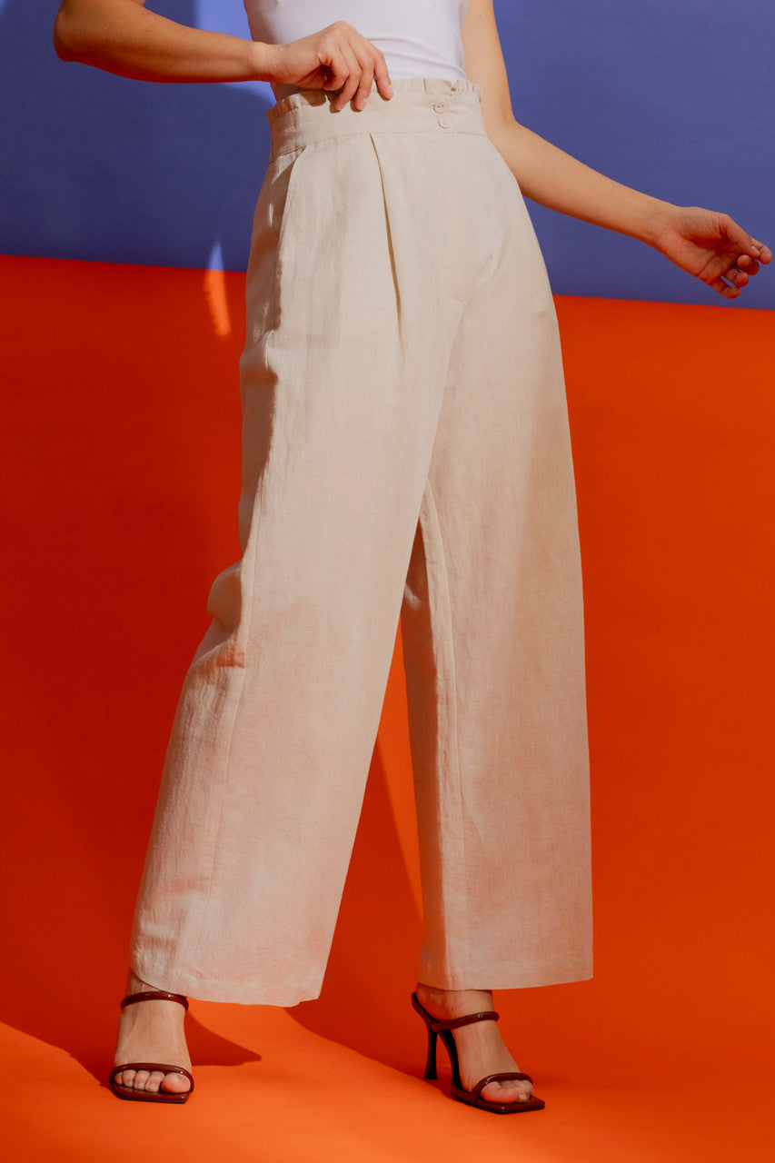 Natural Linen Vogue Pant