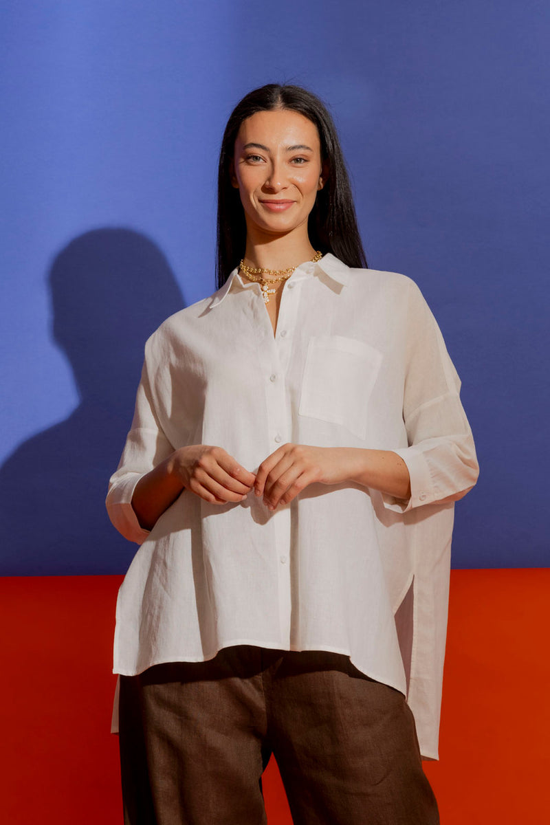 White Linen Everyday Shirt