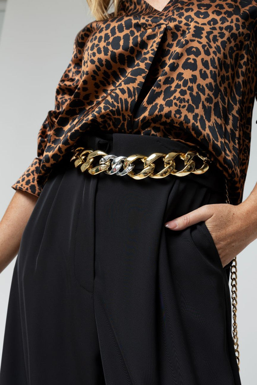 Gold And Silver Resin Chain Belt S