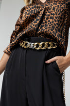 Gold And Silver Resin Chain Belt S