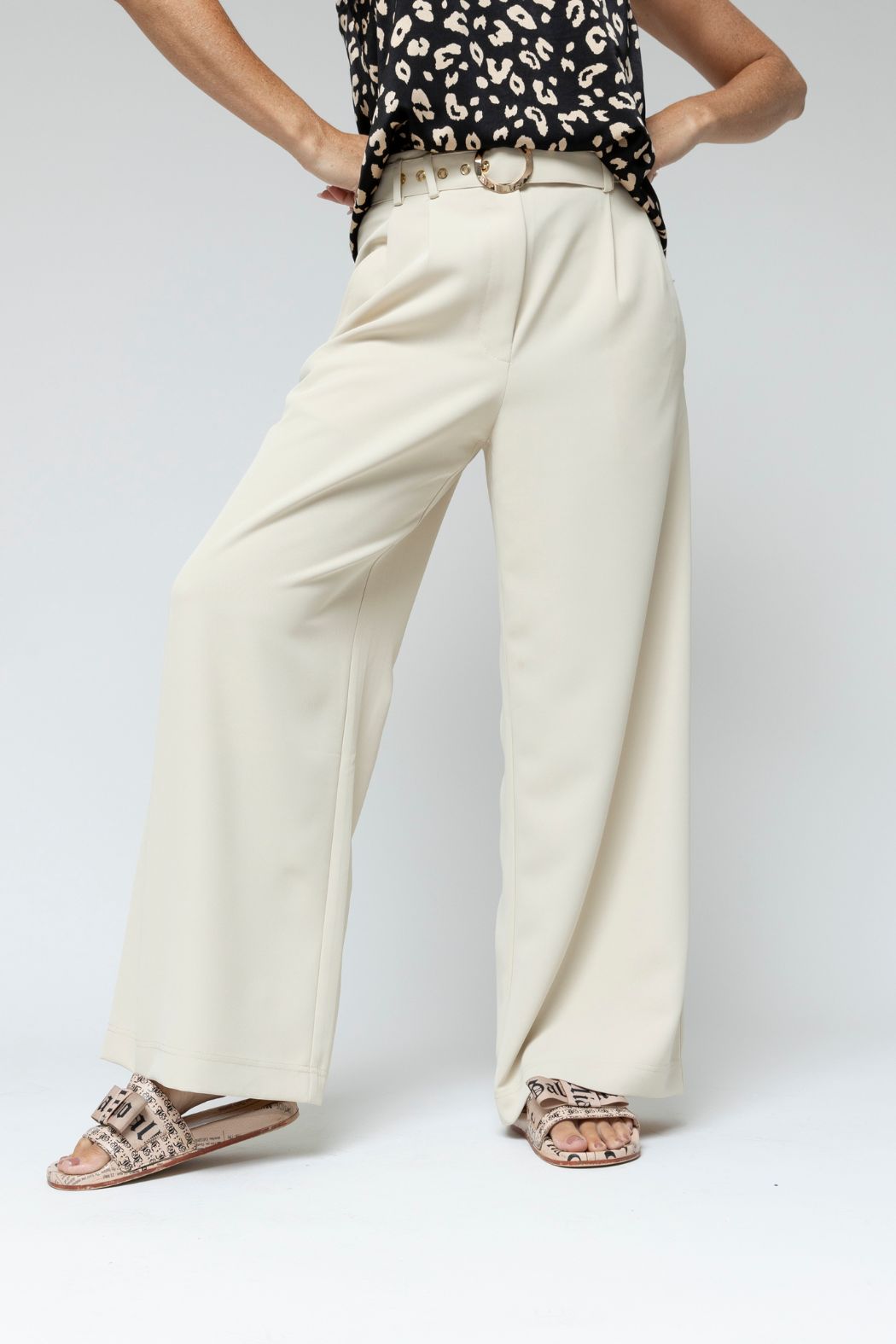 Oatmeal Cleo Belt Pant