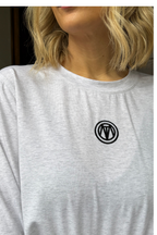 Grey Marle Embroidered Tee