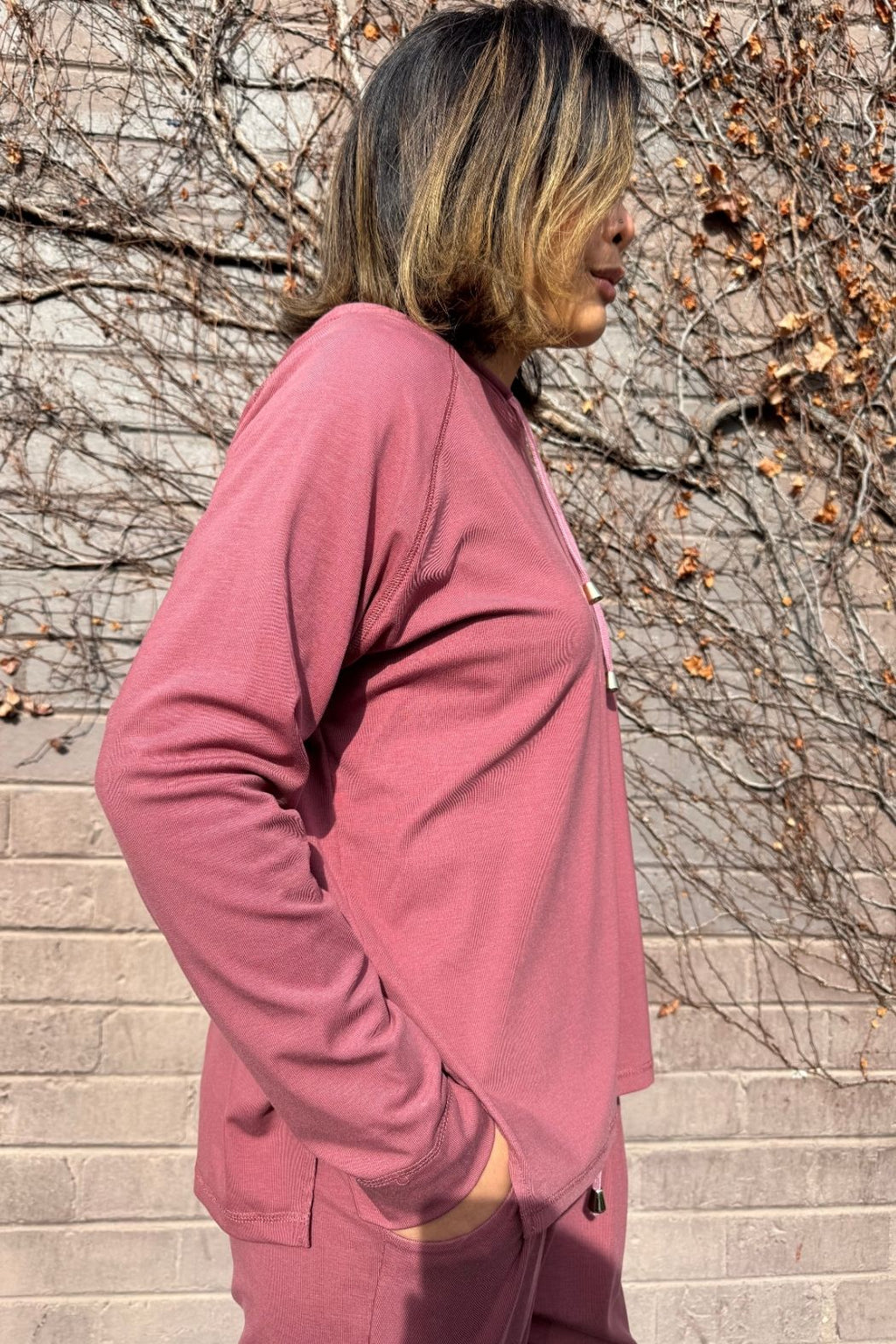 Rose Tencel Hoodie