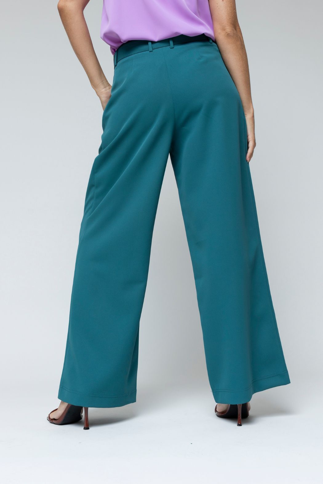 Teal Cleo Belt Pant - Final Sale