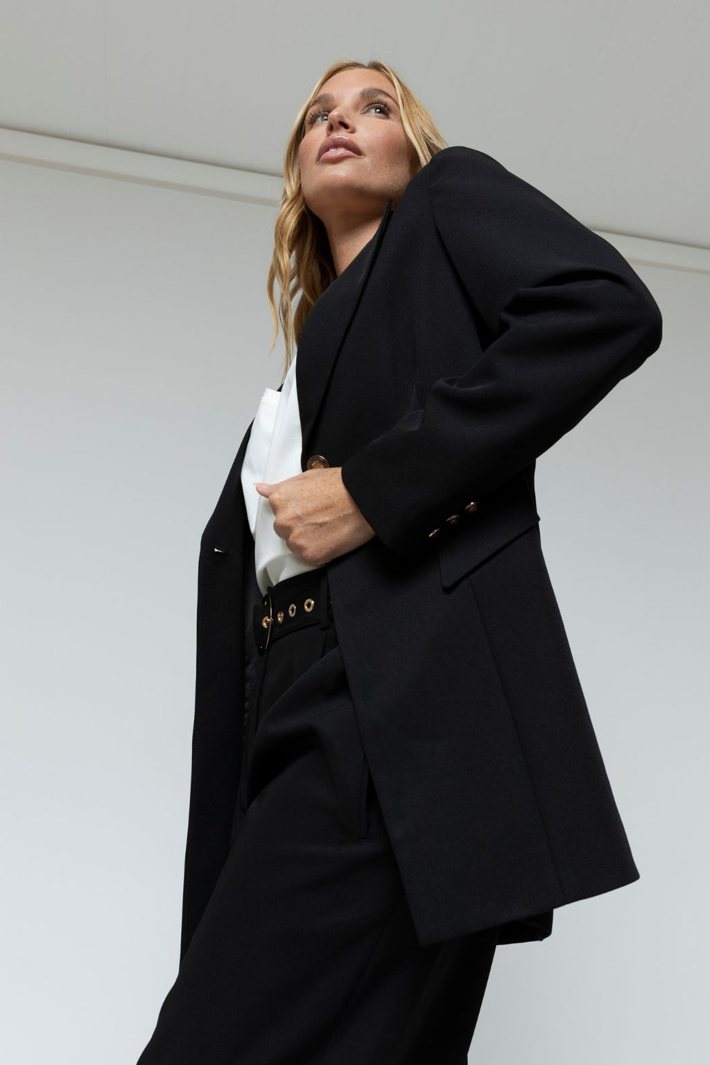 Black Cleo Twill Blazer - Sale
