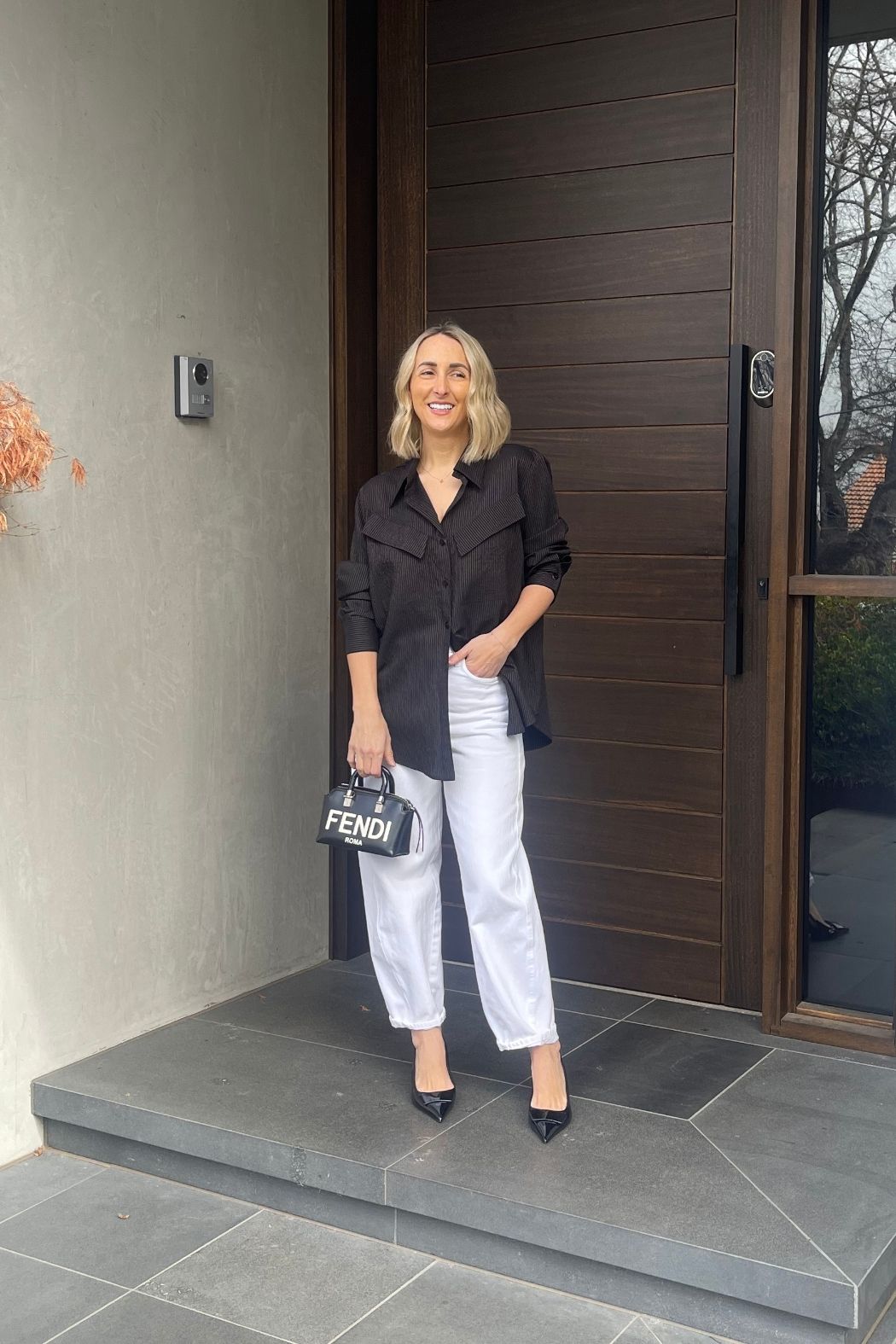 Black Angle Pocket Shirt