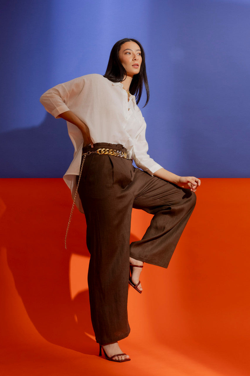 Latte Linen Vogue Pant