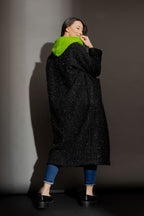 Black/Silver Cocoon Coat