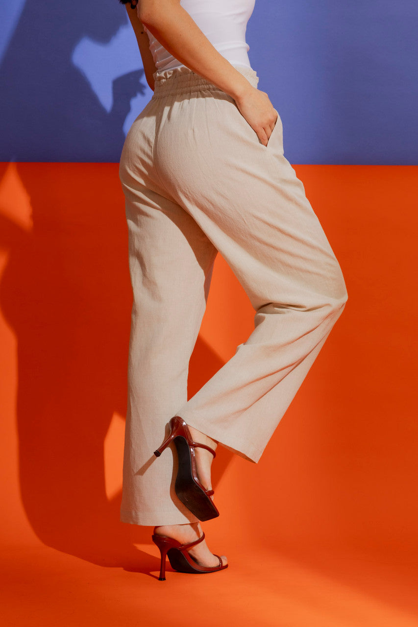Natural Linen Vogue Pant