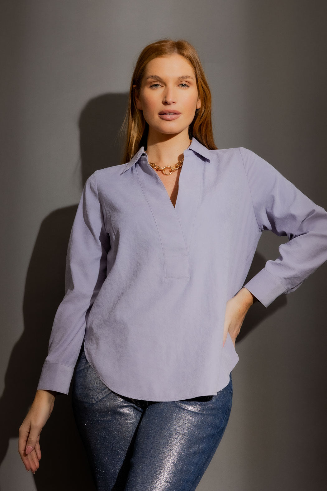 Warm Grey Brit Blogger Shirt Warm Grey