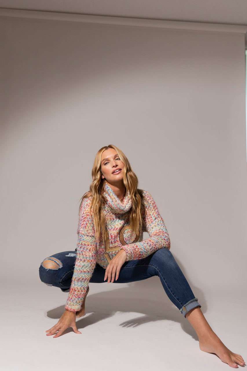 White Speckle Fluffy Love Jumper - Sale