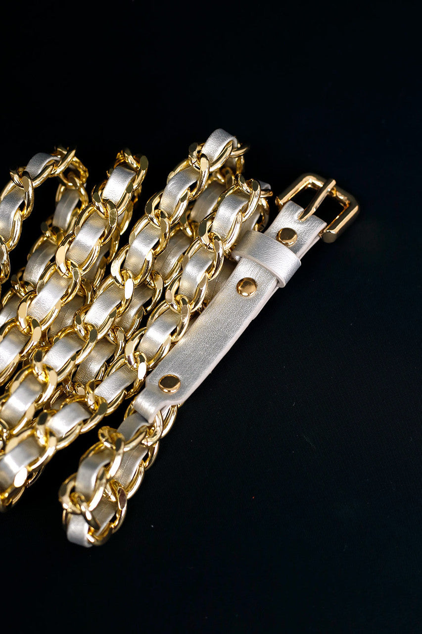 Silver Gold Chain Belt