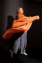 Orange Cocoon Coat