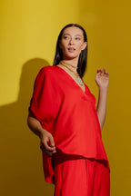 Red Bondi Top