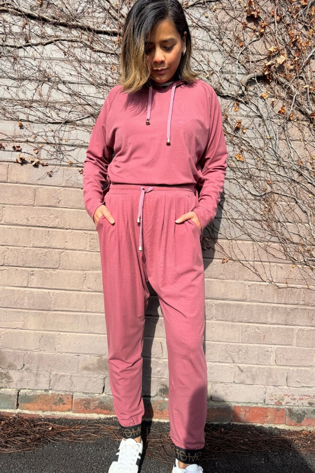 Rose Tencel Slouch Pant