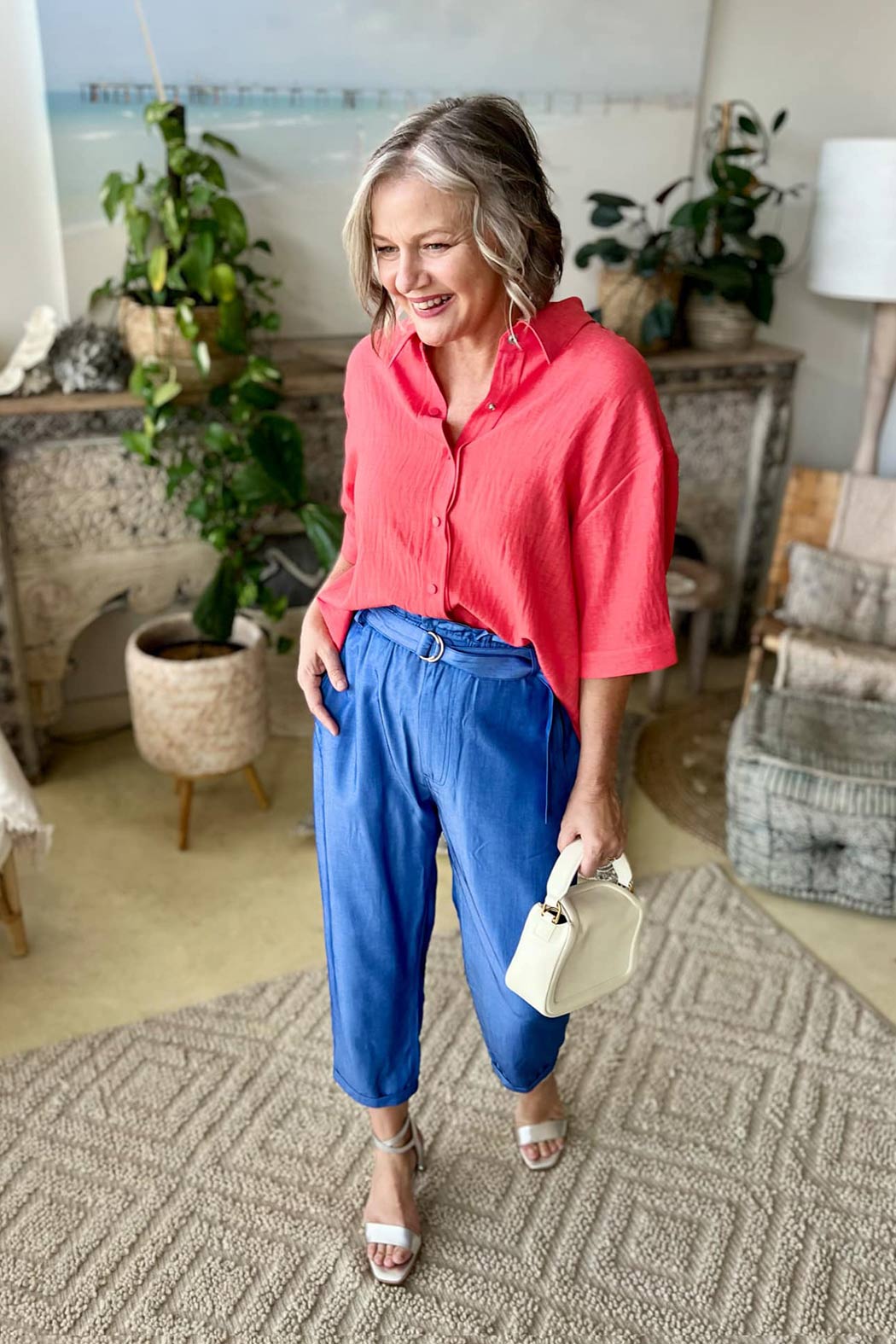 Marine Shot Paperbag Pant